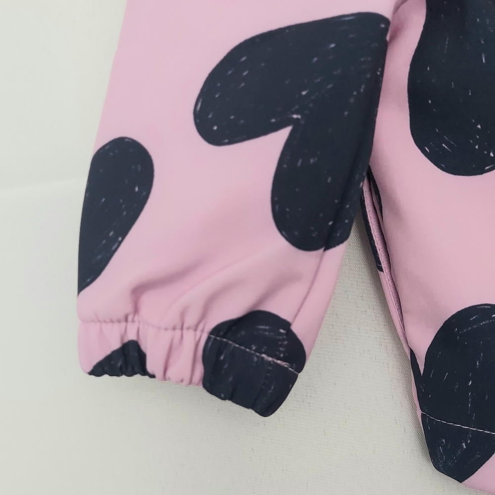 Cat & Jack Pink & Navy Blue Hooded Raincoat Baby Girls Size 12Month Girlhoodcore - Picture 5 of 9